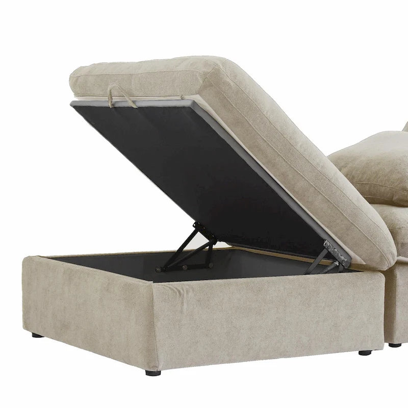 L Shape Modern Modular Convertible Sectional Sofa Couch
