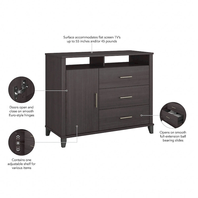 Somerset Tall TV Stand with Storage by Bush Furniture