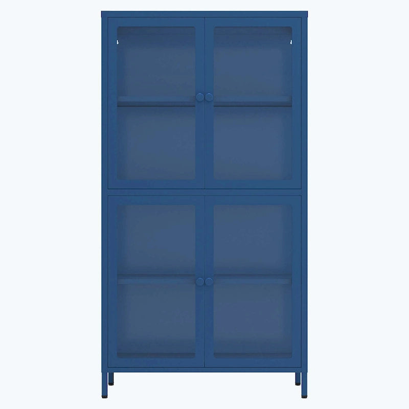 our Glass Door Storage Cabinet with Adjustable Shelves