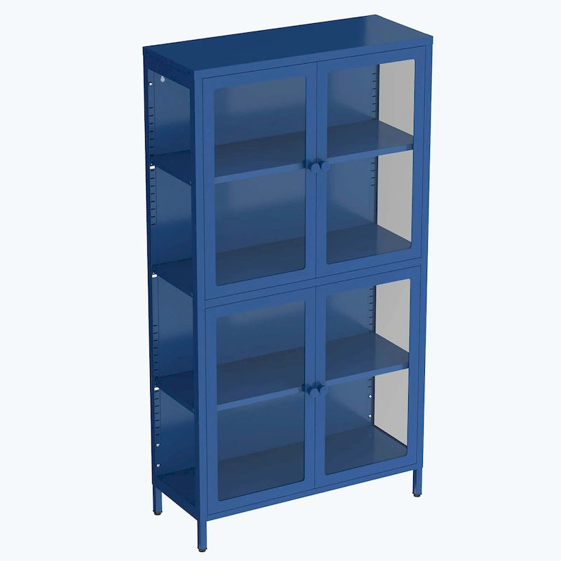 our Glass Door Storage Cabinet with Adjustable Shelves