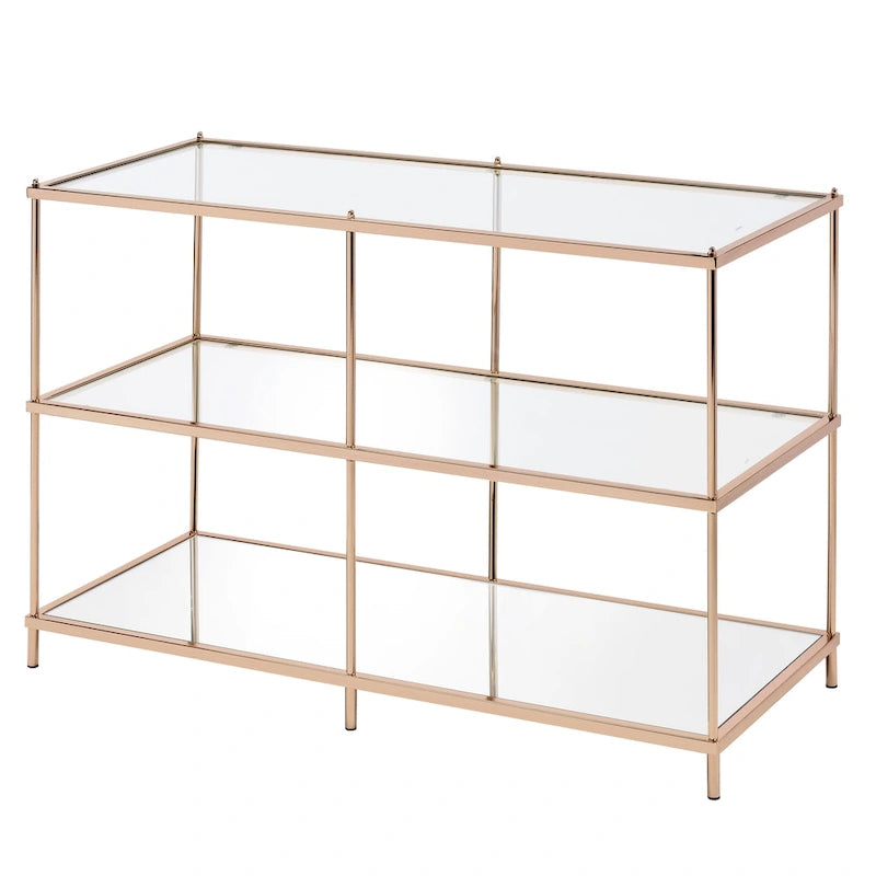 Scoles Contemporary 42-inch Glass 2-Shelf Sofa Table by Furniture of America