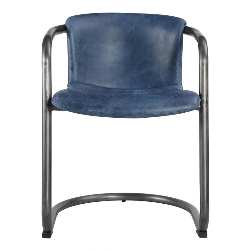 Macari Frita Modern Leather Dining Chairs, Set of 2