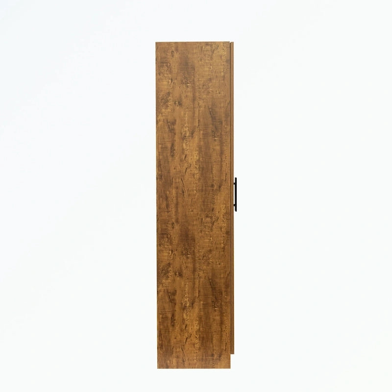 High wardrobe with 2 doors and 3 partitions