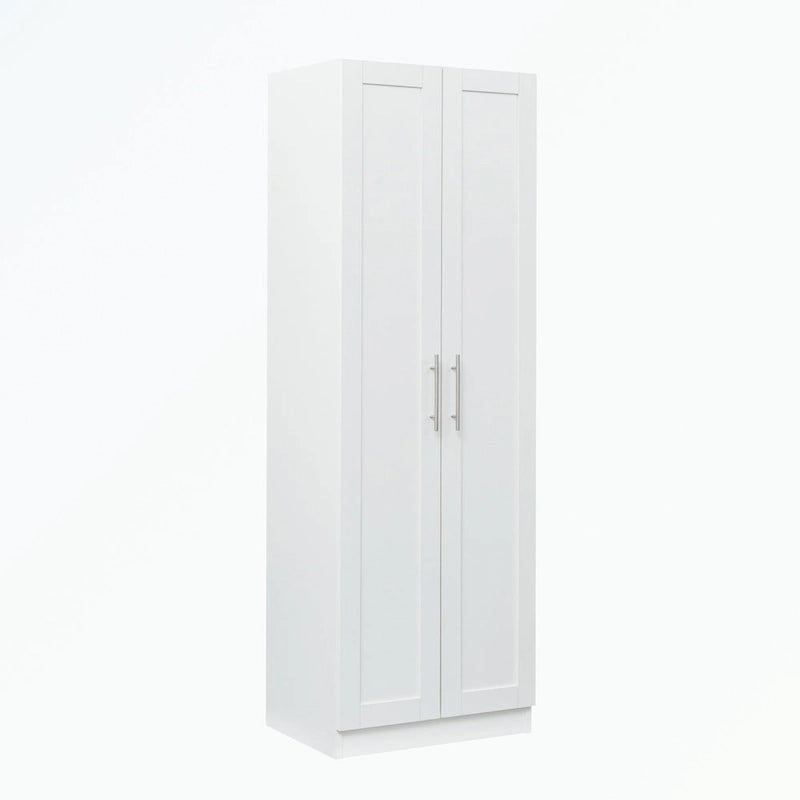 High wardrobe with 2 doors and 3 partitions