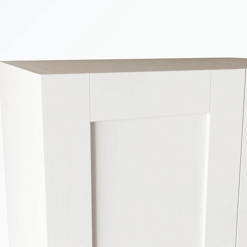 High wardrobe with 2 doors and 3 partitions