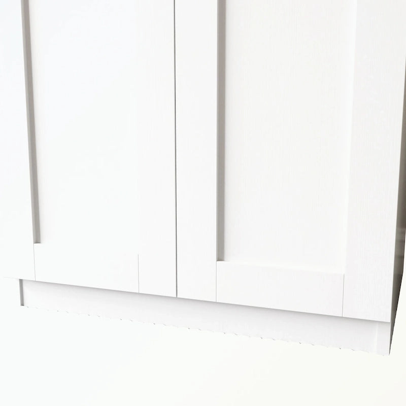 High wardrobe with 2 doors and 3 partitions