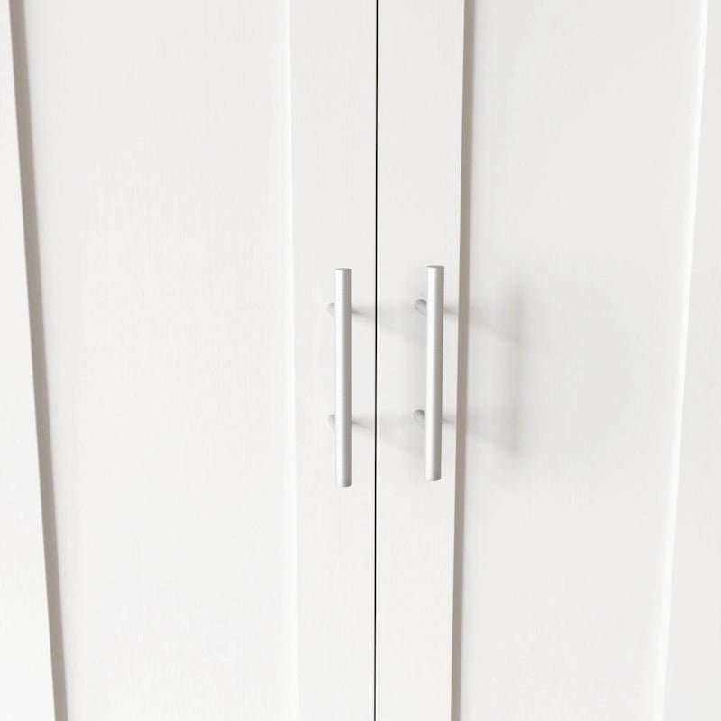 High wardrobe with 2 doors and 3 partitions