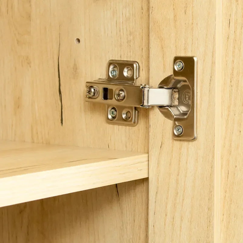 High wardrobe with 2 doors and 3 partitions