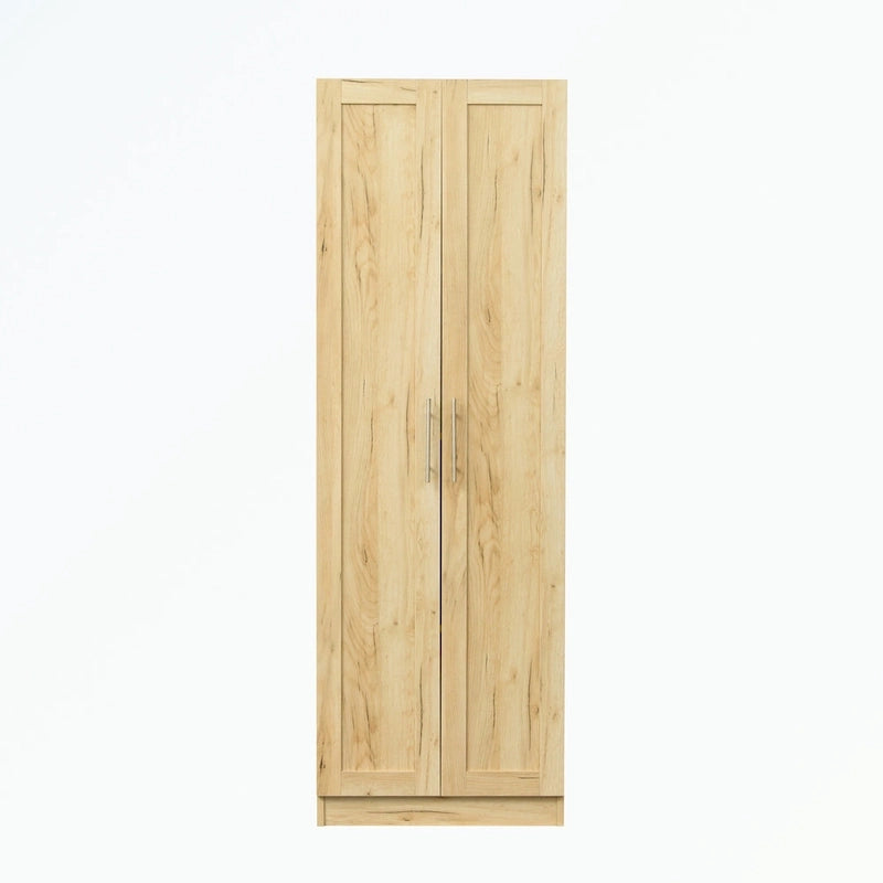 High wardrobe with 2 doors and 3 partitions
