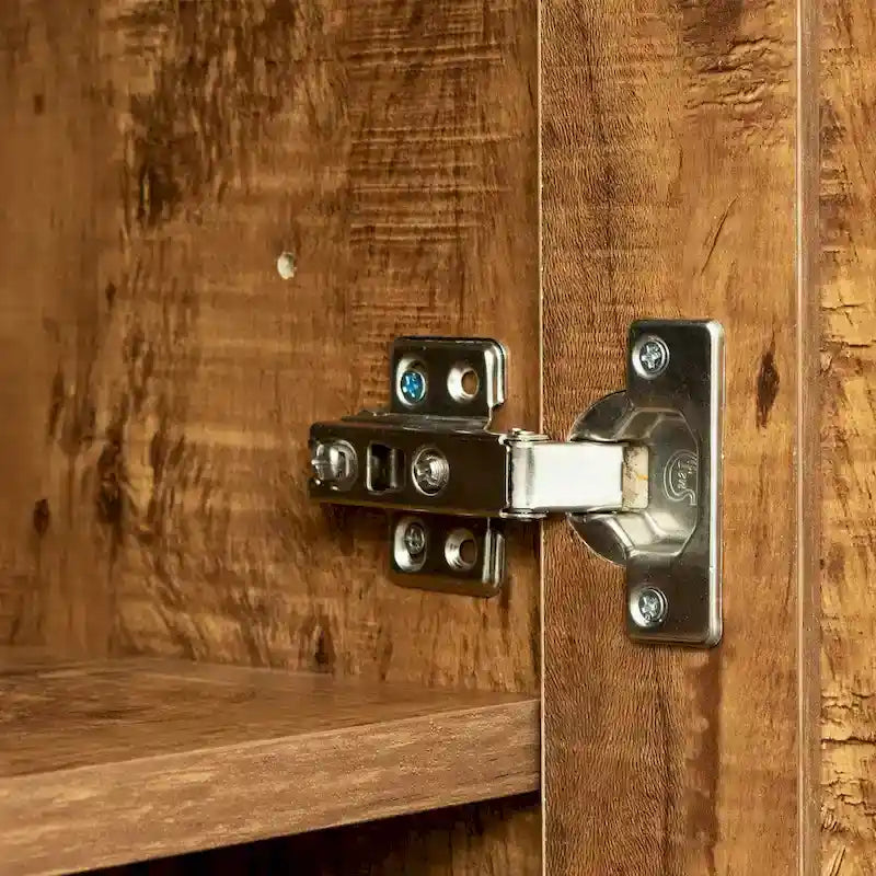 High wardrobe with 2 doors and 3 partitions