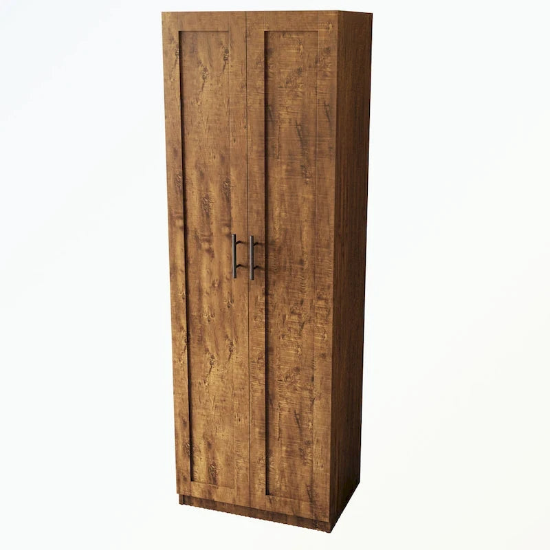 High wardrobe with 2 doors and 3 partitions
