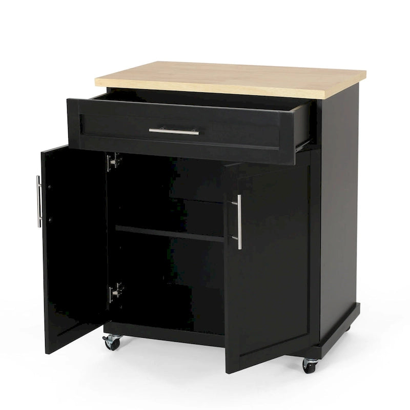 Batavia Indoor Kitchen Cart with Wheels by Christopher Knight Home