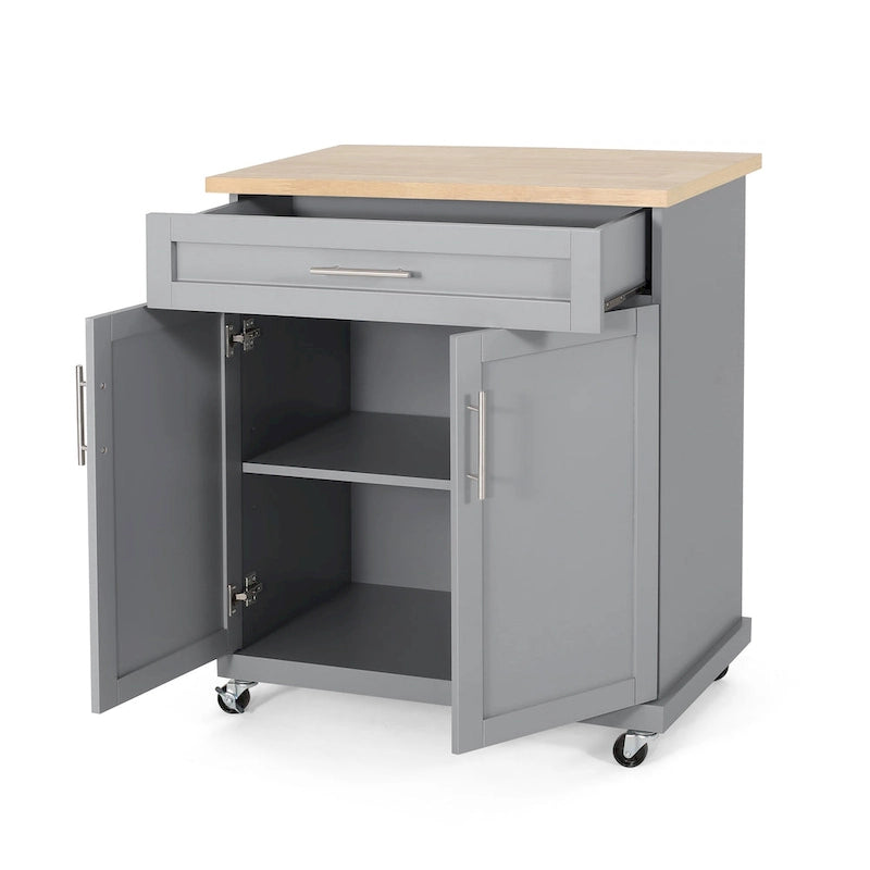 Batavia Indoor Kitchen Cart with Wheels by Christopher Knight Home