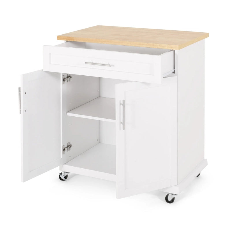 Batavia Indoor Kitchen Cart with Wheels by Christopher Knight Home