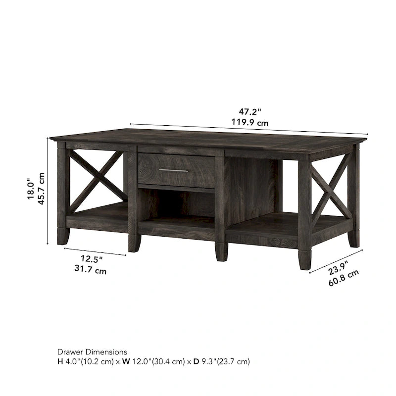 Key West Coffee Table with Storage by Bush Furniture
