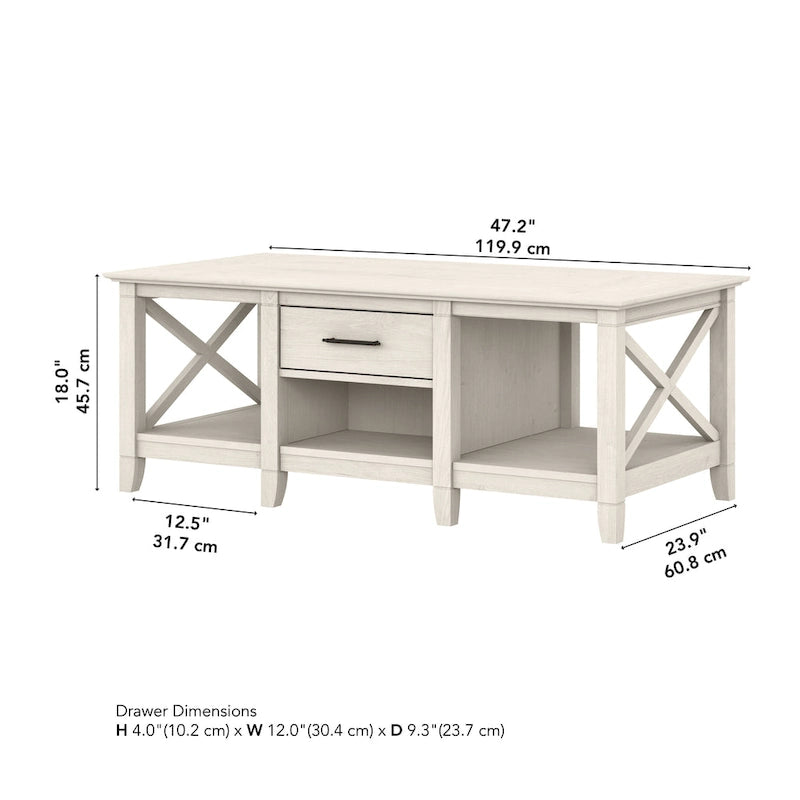 Key West Coffee Table with Storage by Bush Furniture