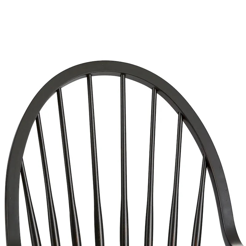 The Gray Barn Hearthstone Ridge Black Windsor Back Arm Chair