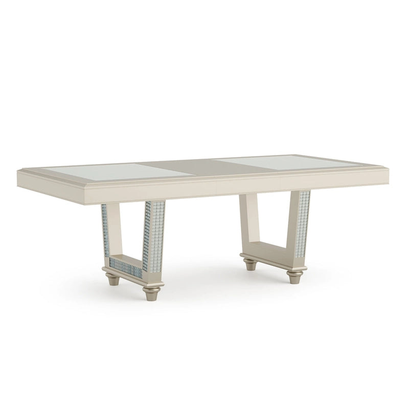 Medlee Glam Grey Wood 7-Piece Dining Table Set by Furniture of America