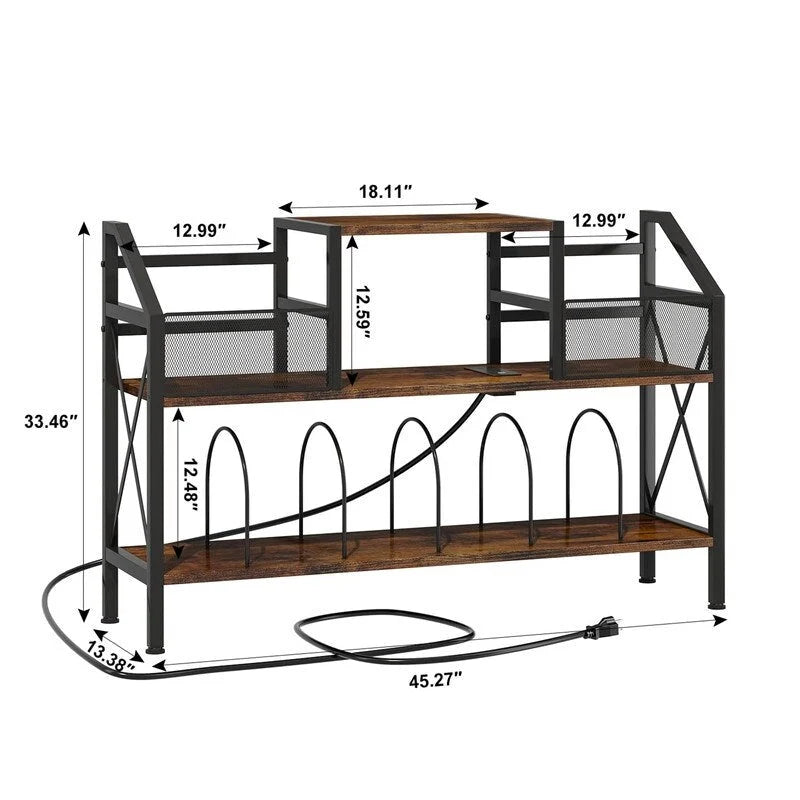 Record Player Stand - 13.38D x 45.27W x 33.46H