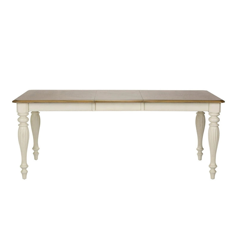 The Gray Barn Cumberland Creek Nutmeg & White Rectangular Leg Table