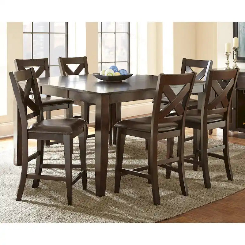 Steve Silver Copley Counter Height Table with Self Storing Leaf