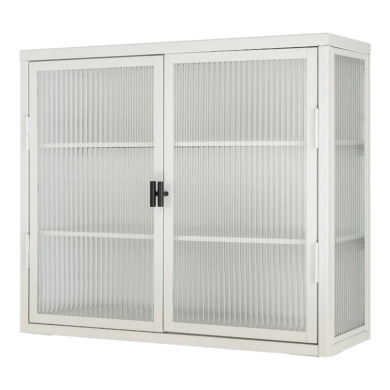 Retro Style Glass Door Wall Cabinet