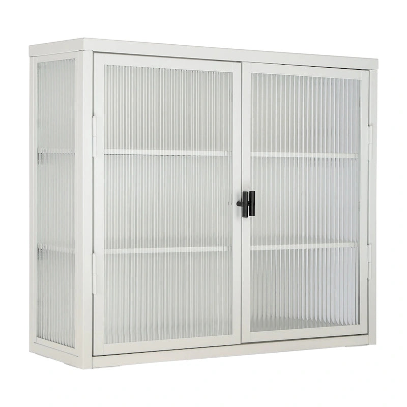 Retro Style Glass Door Wall Cabinet