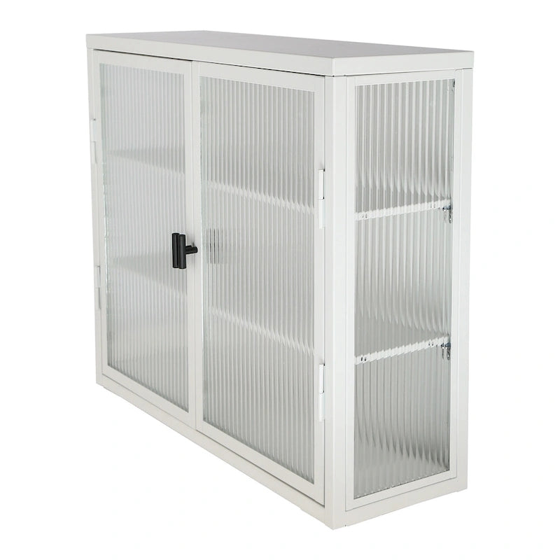 Retro Style Glass Door Wall Cabinet