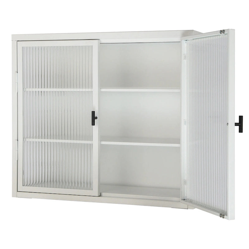 Retro Style Glass Door Wall Cabinet