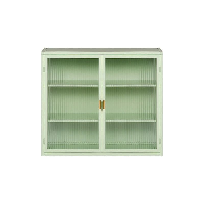 Retro Style Glass Door Wall Cabinet