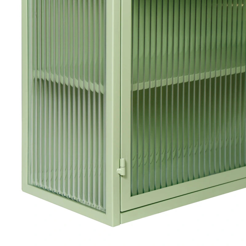 Retro Style Glass Door Wall Cabinet