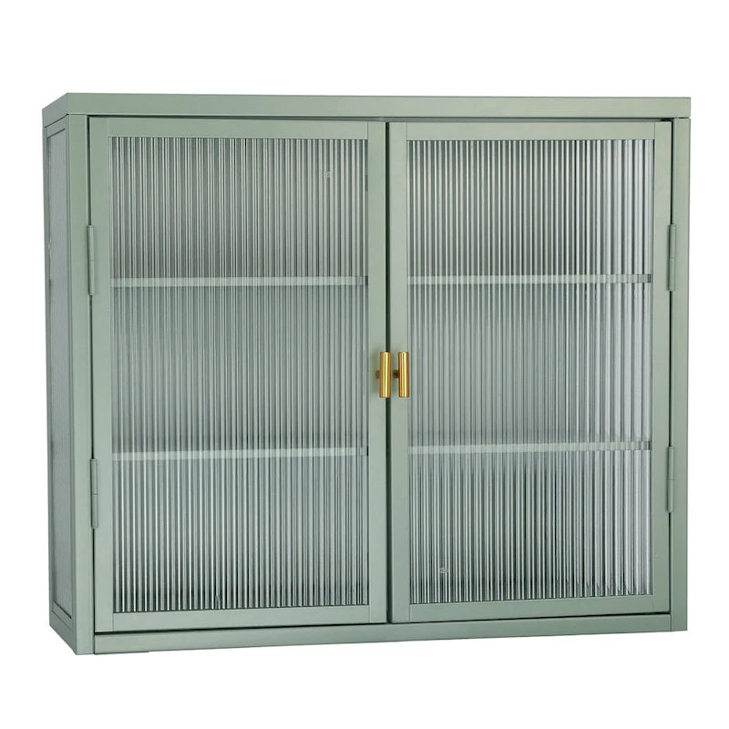 Retro Style Glass Door Wall Cabinet