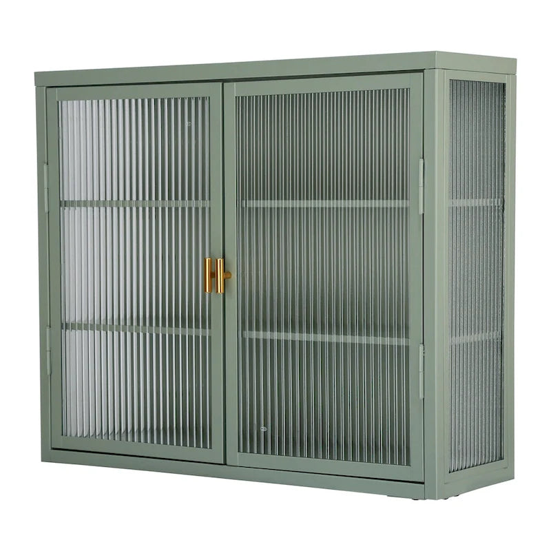 Retro Style Glass Door Wall Cabinet