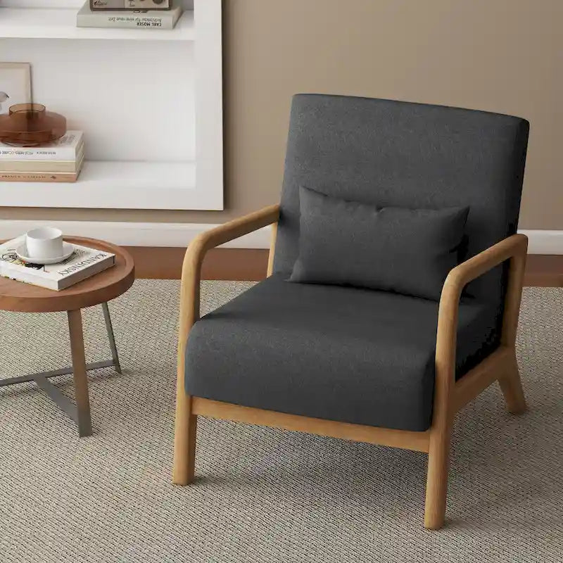 Upholstered Arm Chair with Cution Modern Side Accent Chairs - 25.8W x 28.7H x 32.3D