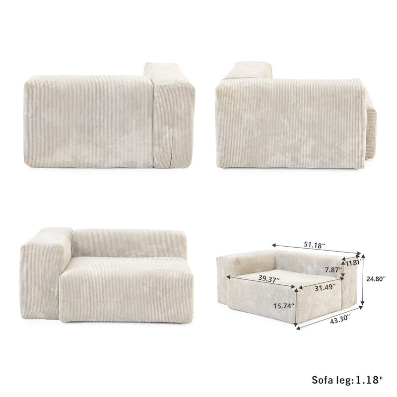181 Corduroy Modular Sofa