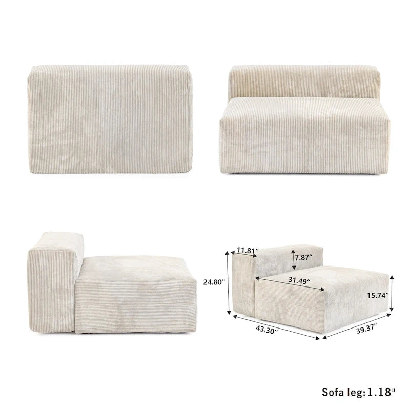 181 Corduroy Modular Sofa