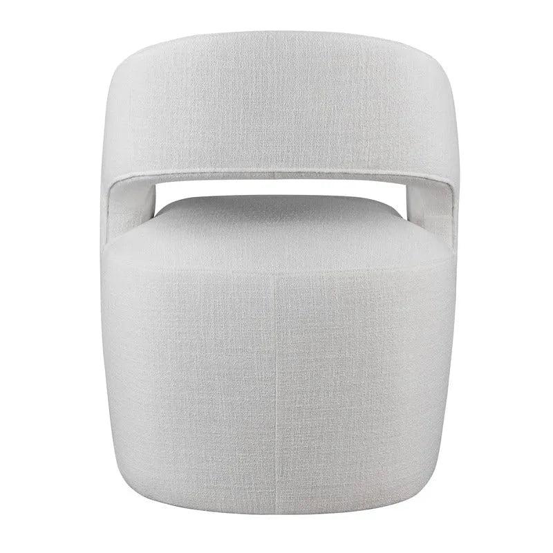 Joey Modern Barrel Dining Chair with Caster Wheels & Open Back Fully Assembled