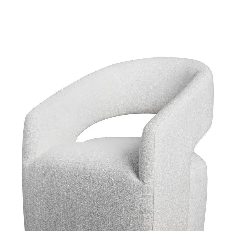 Joey Modern Barrel Dining Chair with Caster Wheels & Open Back Fully Assembled