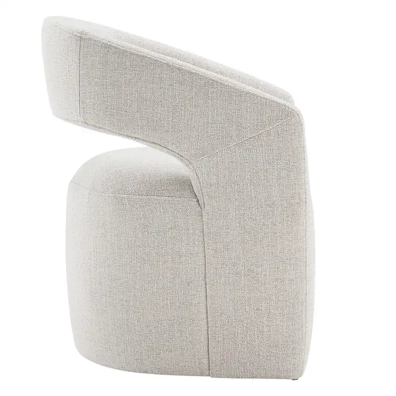 Joey Modern Barrel Dining Chair with Caster Wheels & Open Back Fully Assembled