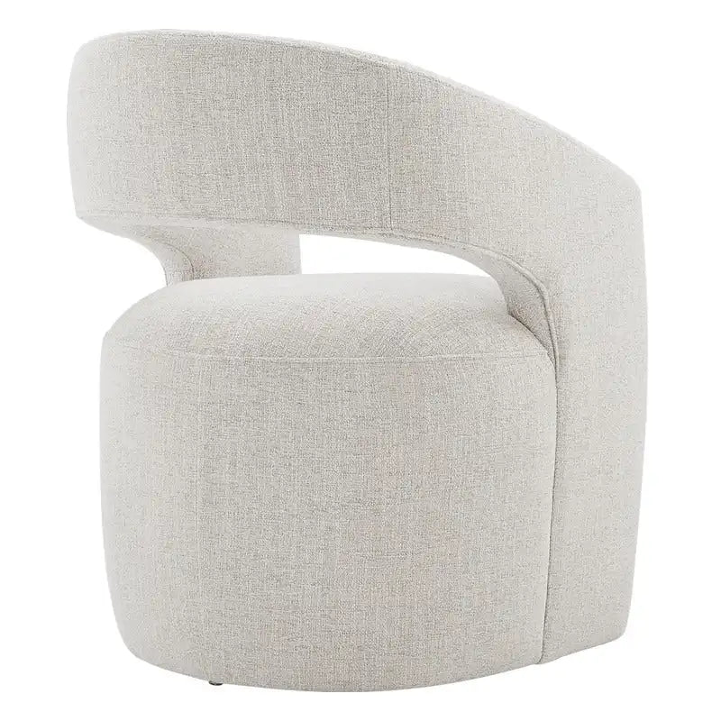 Joey Modern Barrel Dining Chair with Caster Wheels & Open Back Fully Assembled