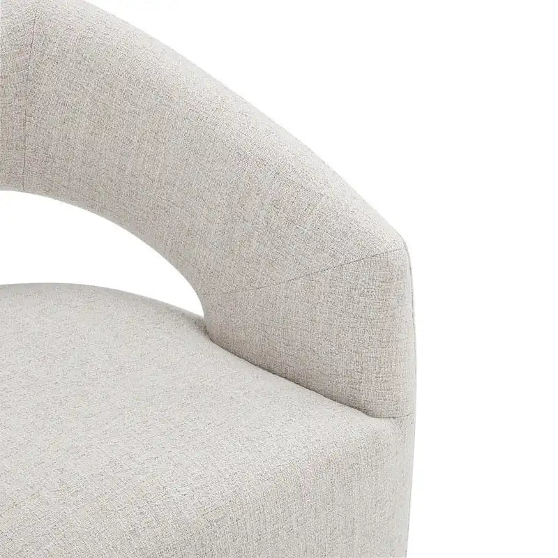 Joey Modern Barrel Dining Chair with Caster Wheels & Open Back Fully Assembled