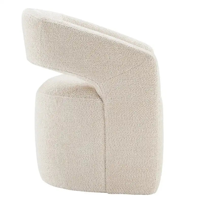 Joey Modern Barrel Dining Chair with Caster Wheels & Open Back Fully Assembled