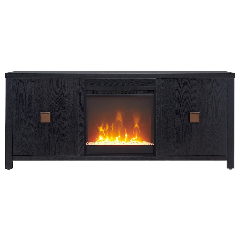 Juniper 58 TV Stand with Crystal Fireplace Insert