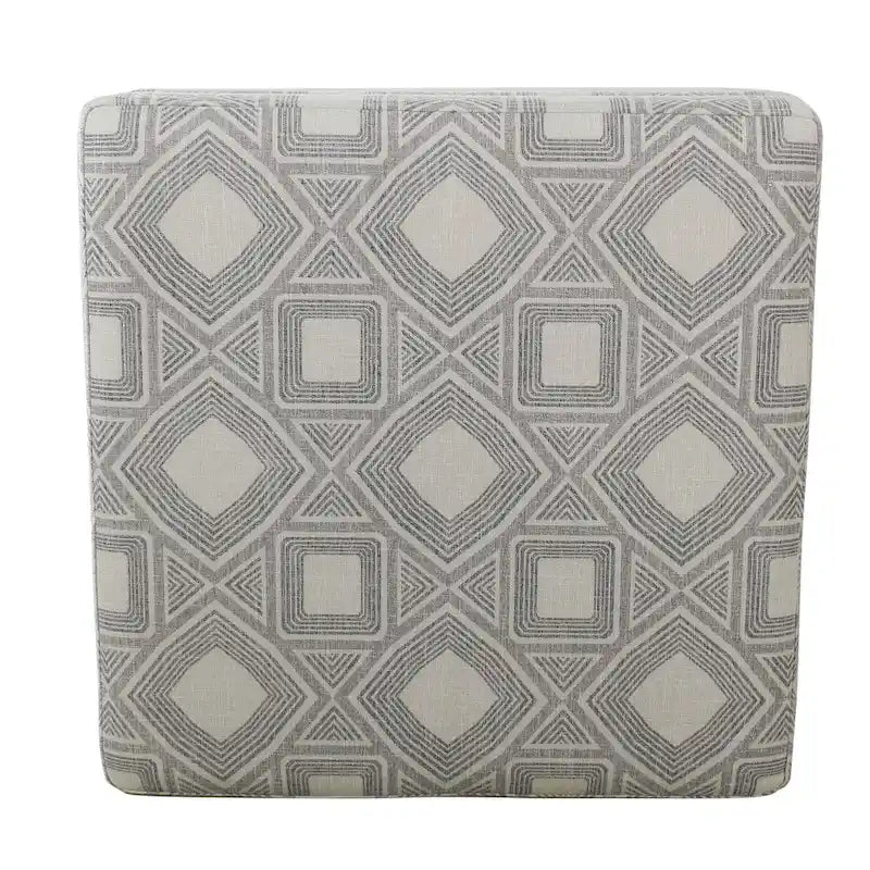 HomePop Luxury 28 Inches Square Storage Ottoman