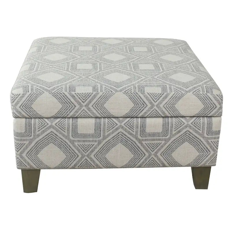 HomePop Luxury 28 Inches Square Storage Ottoman