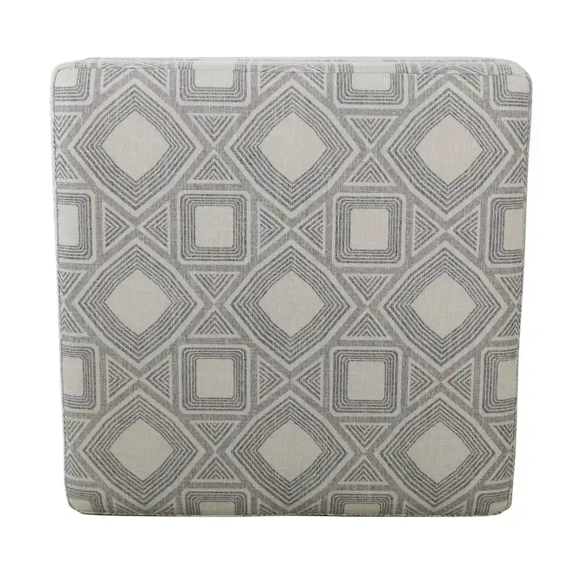 HomePop Luxury 28 Inches Square Storage Ottoman