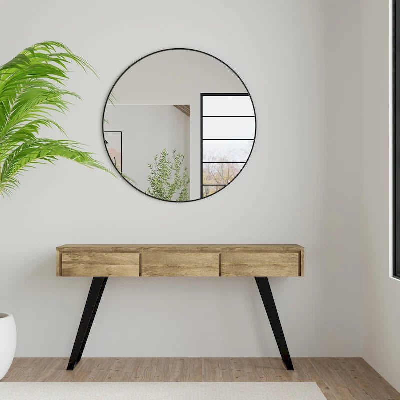 WYNDENHALL Mitchell 60 inch Wide Modern Industrial Console Sofa Table - 60 W x 16 D x 30 H