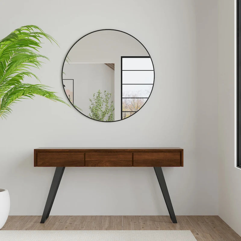 WYNDENHALL Mitchell 60 inch Wide Modern Industrial Console Sofa Table - 60 W x 16 D x 30 H