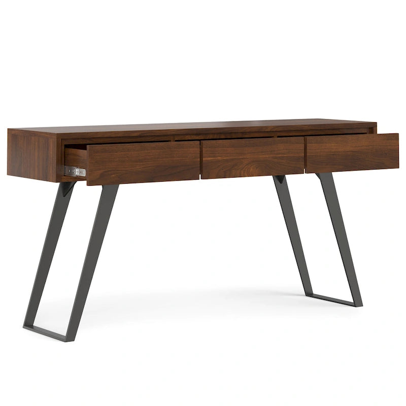 WYNDENHALL Mitchell 60 inch Wide Modern Industrial Console Sofa Table - 60 W x 16 D x 30 H