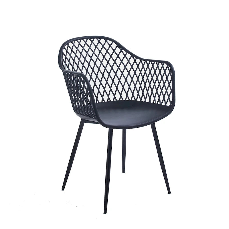 Porthos Home Mitt Hard Plastic Dining Chairs w/ Iron Legs (Set of 2)